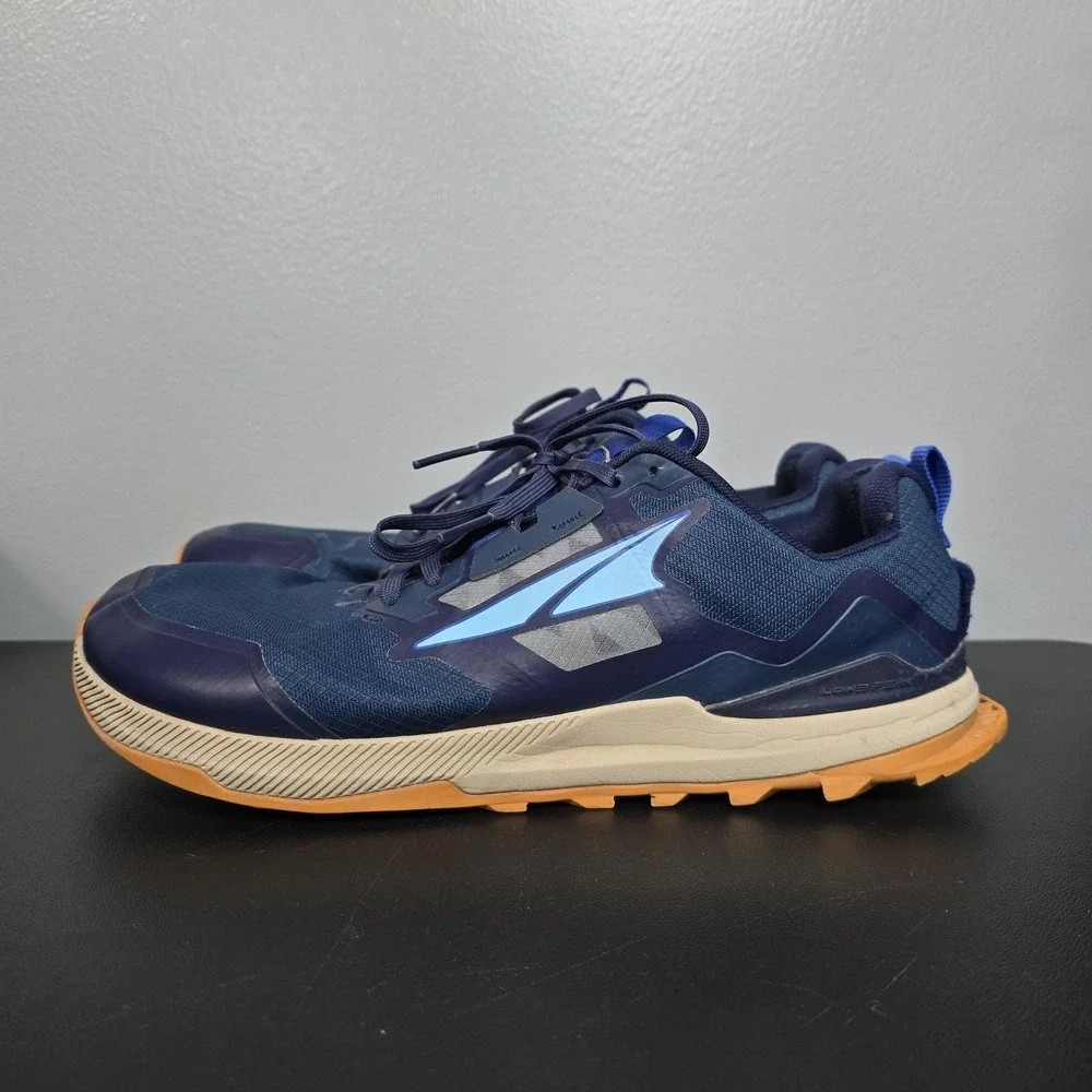 Altra Shoes Mens 12 Blue Lone Peak 7 Barefoot Minimalist Trail Running Sneakers